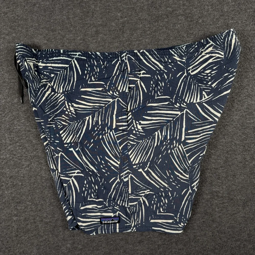 Patagonia Mens Large Blue Rain Fern Baggies Lined Swim Trunks Shorts 58034